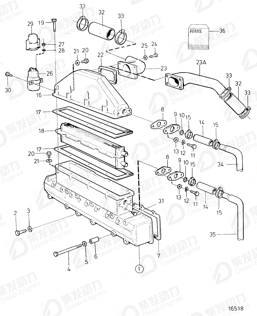 VOLVO Gasket 424612 Drawing